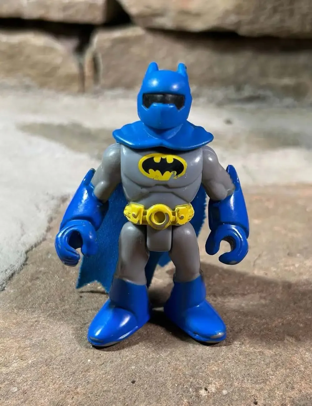 Fisher-Price Imaginext Batman Classic Blue Gray Suit with Helmet 3